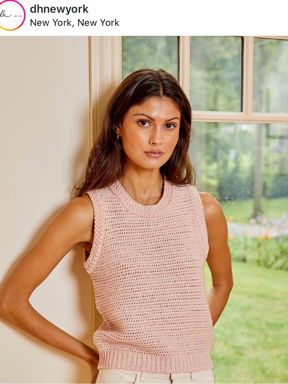 dh NEW YORK Rosewood Combo Nikki Vest - Blush Rose